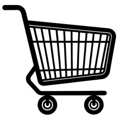Shopping Cart Silhouette Vector