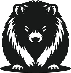 wombat vector silhouette
