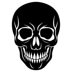 Skull Face Silhouette Vector