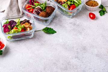 Meal prep concept. Healthy food in container.