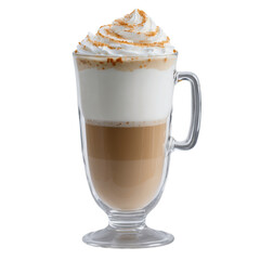 Obraz premium Layered Latte with Whipped Cream and Crumble Topping