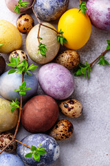 Easter eggs paint with natural dye