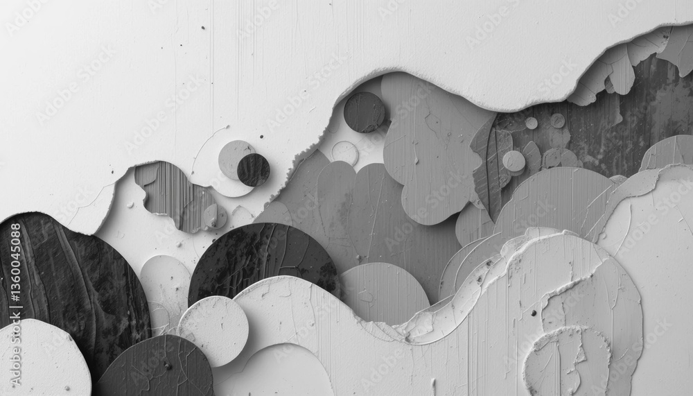 Aufkleber abstract grayscale wave patterns modern art showcase digital media artistic environment close-up vie