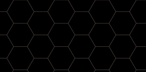 Background with hexagons. Abstract background with lines. black texture background. hexagon abstract background. Surface polygon pattern with glowing hexagon paper texture and futuristic business