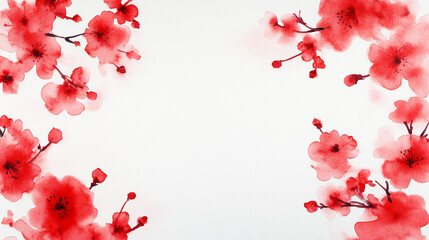 Watercolor Autumn Floral Arrangement In Ceramic Vases