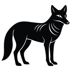 Adobe IllustratoJackal silhouette, Wild jackal silhouette, Jackal svg, Jackal silhouettes, Jackal vector illustration.r Artwork