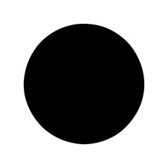 Circle silhouette icon vector flat design.