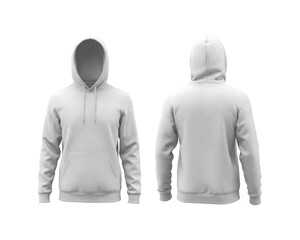 White Hoddie Mockup isolated on white