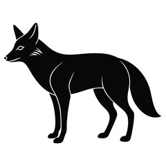 Adobe IllustratoJackal silhouette, Wild jackal silhouette, Jackal svg, Jackal silhouettes, Jackal vector illustration.r Artwork