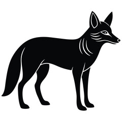 Adobe IllustratoJackal silhouette, Wild jackal silhouette, Jackal svg, Jackal silhouettes, Jackal vector illustration.r Artwork