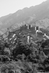 The village of Thee Ain in Al-Baha, Saudi Arabia is a unique heritage site that includes old archaeological buildings