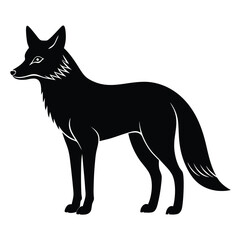 Adobe IllustratoJackal silhouette, Wild jackal silhouette, Jackal svg, Jackal silhouettes, Jackal vector illustration.r Artwork