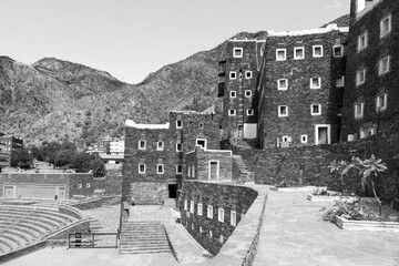 Rijal Almaa is a heritage village located in Asir Region, Saudi Arabia. It locates 45 km away from Abha.
