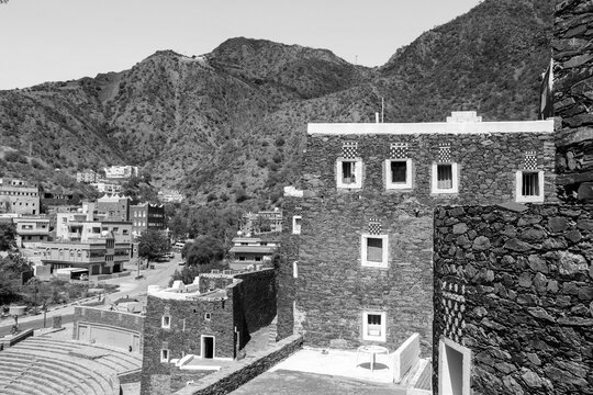 Rijal Almaa is a heritage village located in Asir Region, Saudi Arabia. It locates 45 km away from Abha.