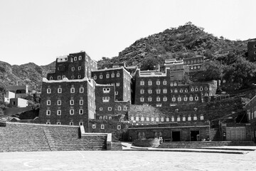 Rijal Almaa is a heritage village located in Asir Region, Saudi Arabia. It locates 45 km away from Abha.