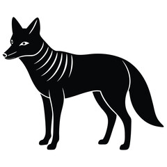 Adobe IllustratoJackal silhouette, Wild jackal silhouette, Jackal svg, Jackal silhouettes, Jackal vector illustration.r Artwork