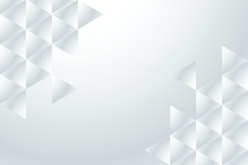 Fototapeta premium abstract white geometric background with triangle shape