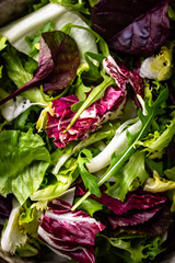 Bowl of fresh green salad mix