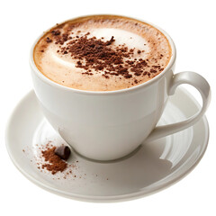 Fototapeta premium A cup of cappuccino with cocoa powder.