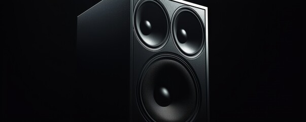 High-quality audio speaker on a black background.