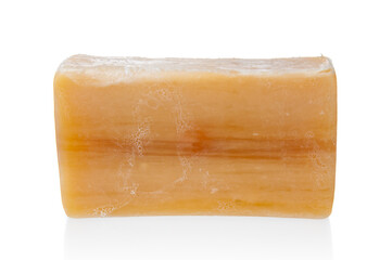 Soap bar close up isolated on white background