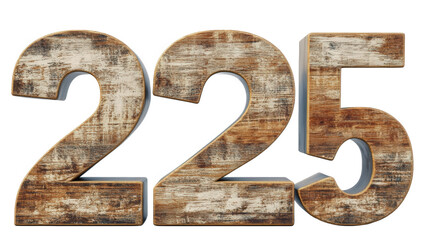 Wooden Number 225