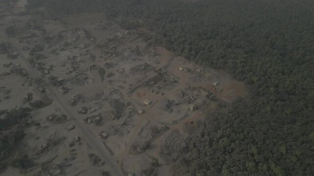 Drone Cinematic 4k India, rock crushing and mining District, West Bengal