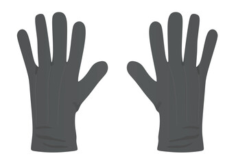 Grey  winter gloves. vector illustration
