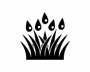 creative details Rainy Grass Icon vector illustration