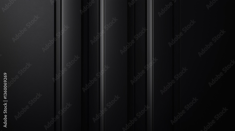 Poster sleek black design with subtle lines.