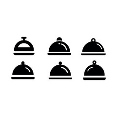 restaurant cloche icon on white background
