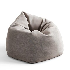 Stylish Beige Beanbag Chair Comfortable and Modern Furniture.