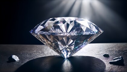 The light dances playfully on the diamond's surface.  
