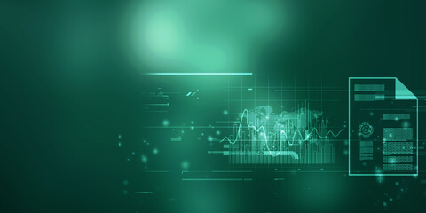 2d illustration Stock market online business concept. business Graph 