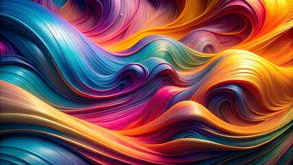 Beautiful colorful 3d fluid flow modern background