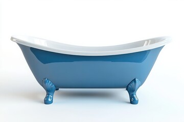Modern and spacious bathtub isolated on white background, perfect for bathroom luxury and relaxation