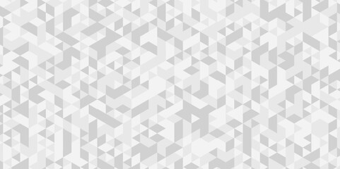 Seamless geometric pattern square shapes low polygon backdrop background. Abstract geometric wall tile and metal cube background triangle wallpaper. Gray and white polygonal background.	
