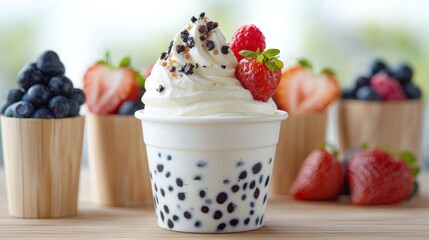 Frozen Yogurt with Berries