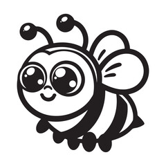 Obraz premium bumble bee Cartoon silhouette