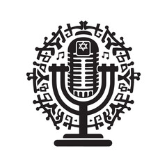 retro microphone icon