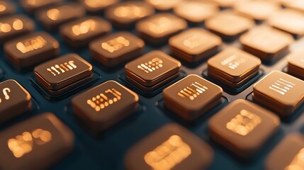 Close-up action of calculator keys office setting photography illuminated environment macro view technology use