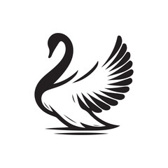 Fototapeta premium Swan Silhouette