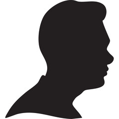 silhouette of a man head