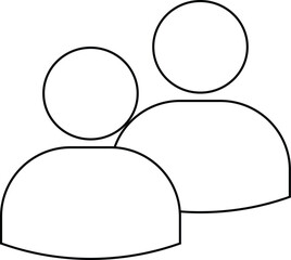 black color People icon in trendy flat style. Persons symbol infographics website design, logo, app