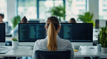 Modern Startup Team Developing Clean Energy Application in Office