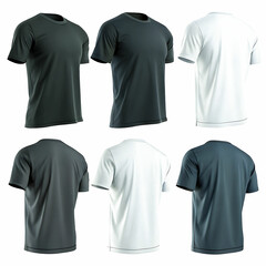 Black T-shirt Template with Design for Men Fashion Casual Wear