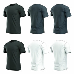 White and Black T-Shirt and Polo Shirt Template for Men