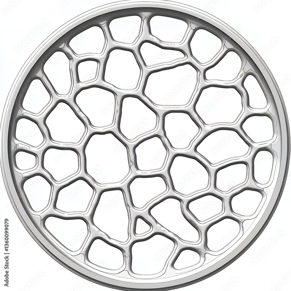 Aufkleber abstract circular geometric pattern design element modern silver grey elegant organic shapes backgro