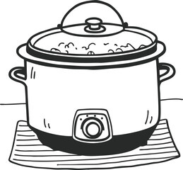 cooking pot vector illustration