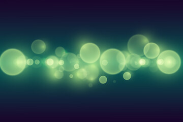 Green bokeh and lights light effect.